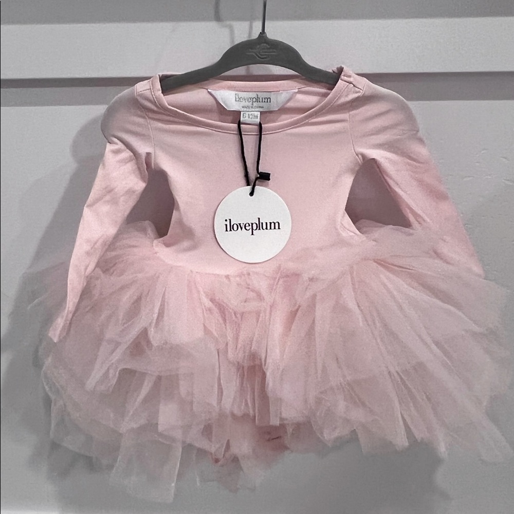 ILoveplum Tutu dress. Blush pink. Long Sleeve. 6-12mo. New With Tags. Never Worn